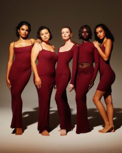 mixed race girls wearing viral skims dress
